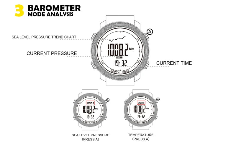 NORTH EDGE Men's sport Digital watch