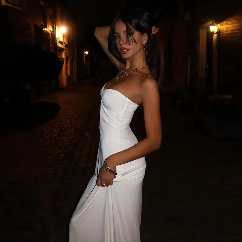 Sexy Strapless Maxi Dress