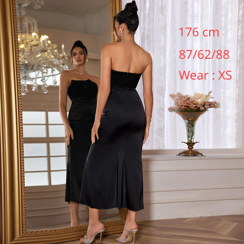 Dress Sexy Satin Long Formal Occasion Dress