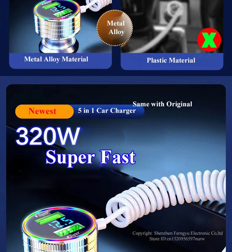 320W USB Car Charger