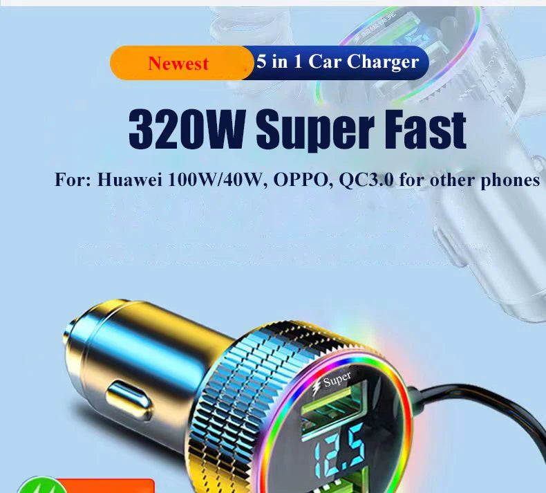 320W USB Car Charger