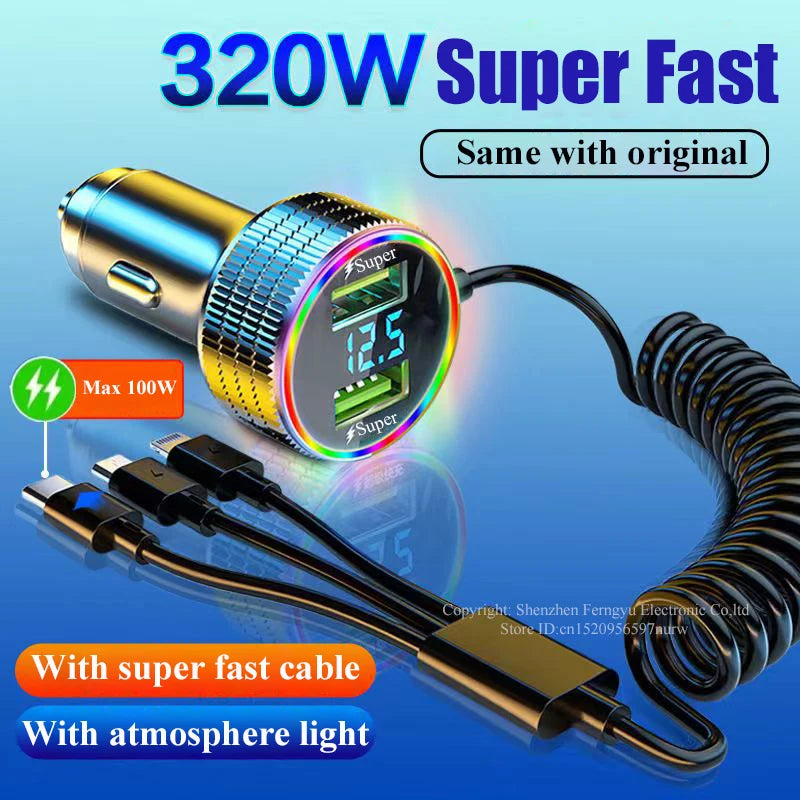 320W USB Car Charger